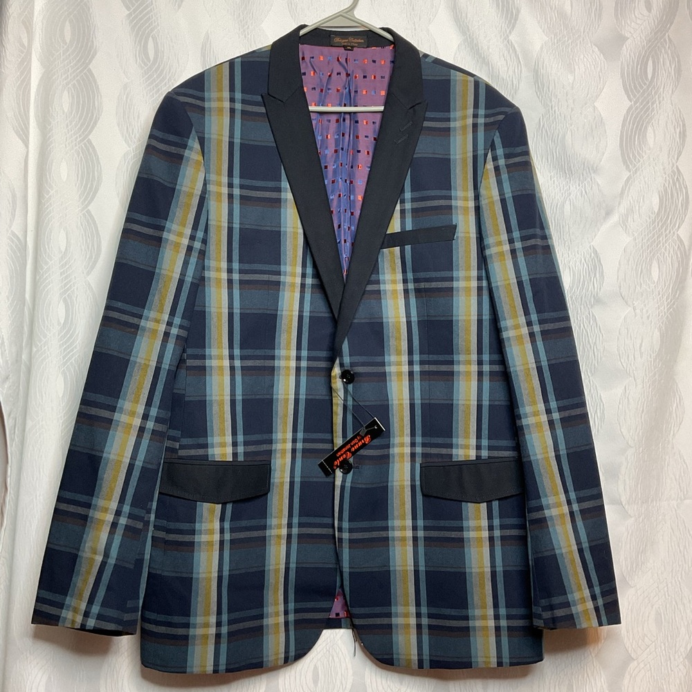 Bruno Conte by Don Jonathan plaid Blazer men's xl - Picture 4 of 10